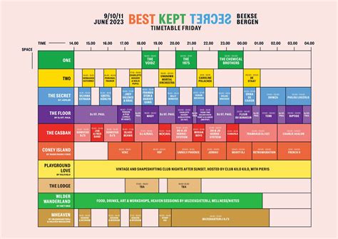 best kept secret 2023 timetable